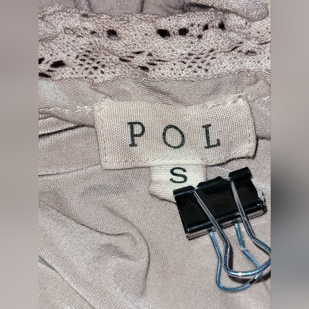 Rose Pink Light Washed Bell Long Sleeeve Boho Oversized Top Back Tie Back Small - Picture 9 of 9